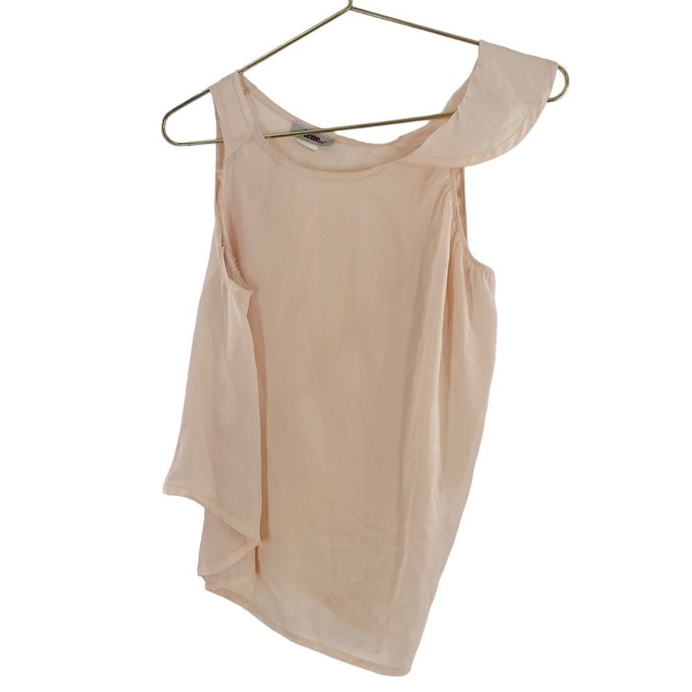 Acne Studios Asymmetrical Tank‎ Peach Pink Size xs Satin